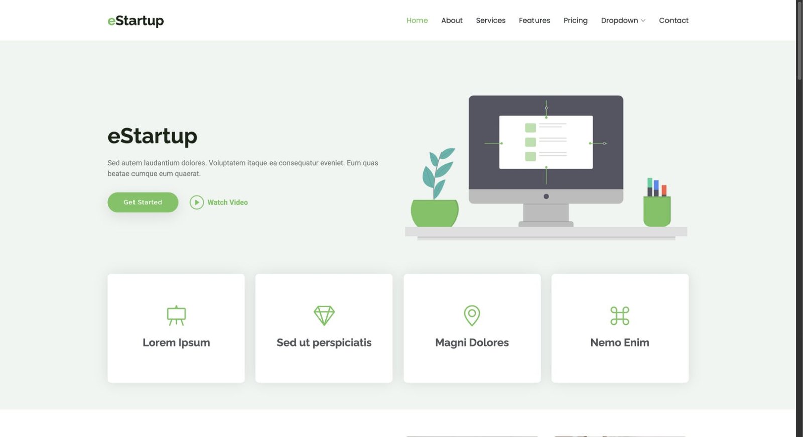 eStartup design preview