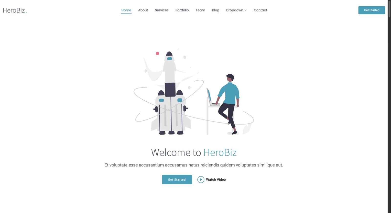 HeroBiz design preview