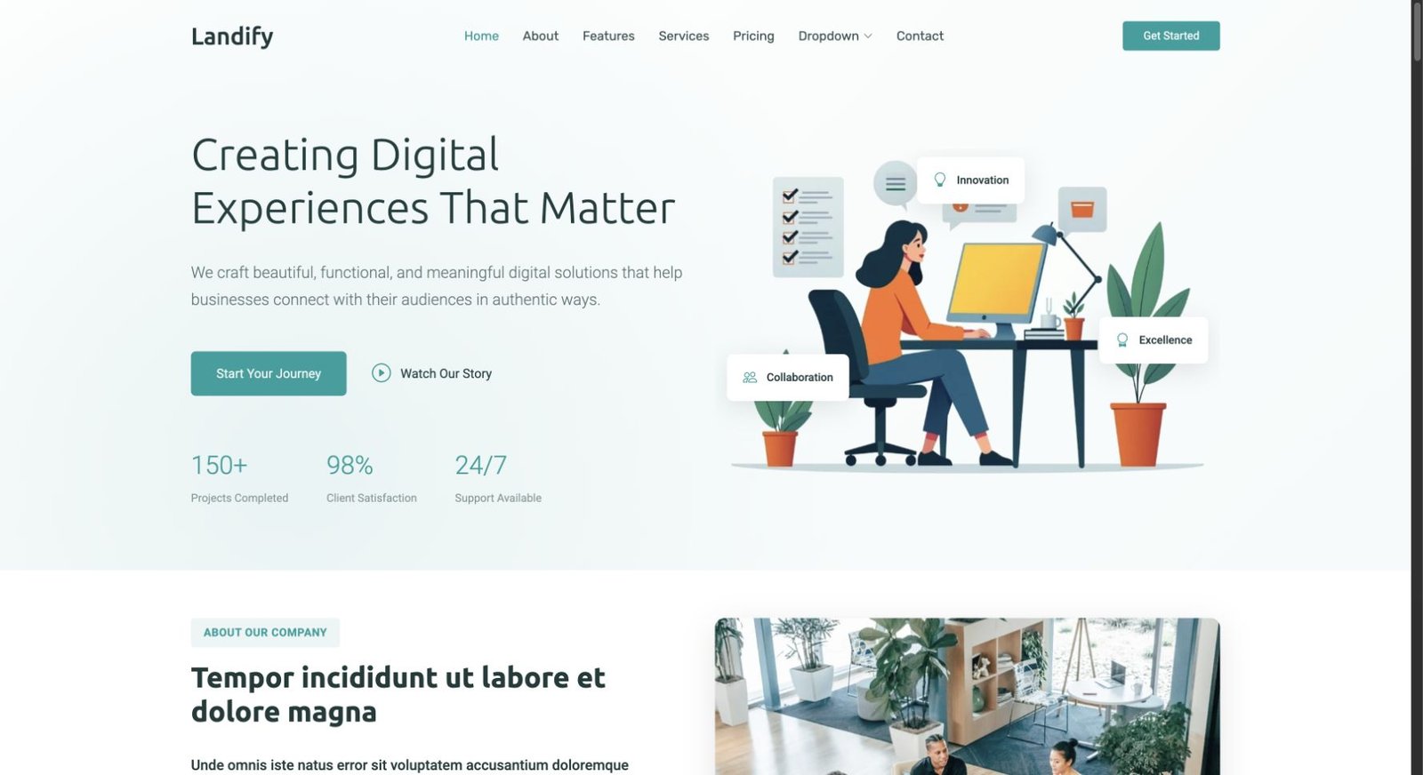 Landify design preview